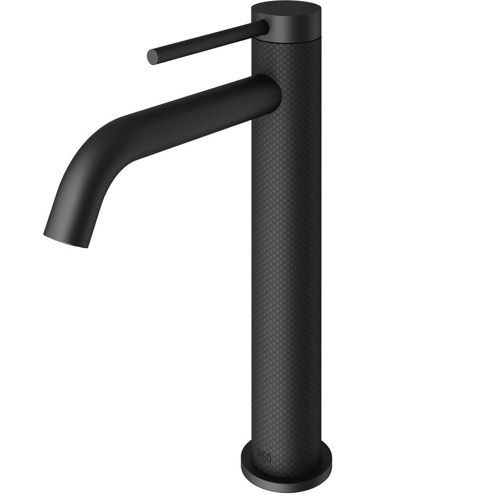 Lexington Single Hole Single-Handle cFiber Vessel Bathroom Faucet in Matte Black | The Home Depot