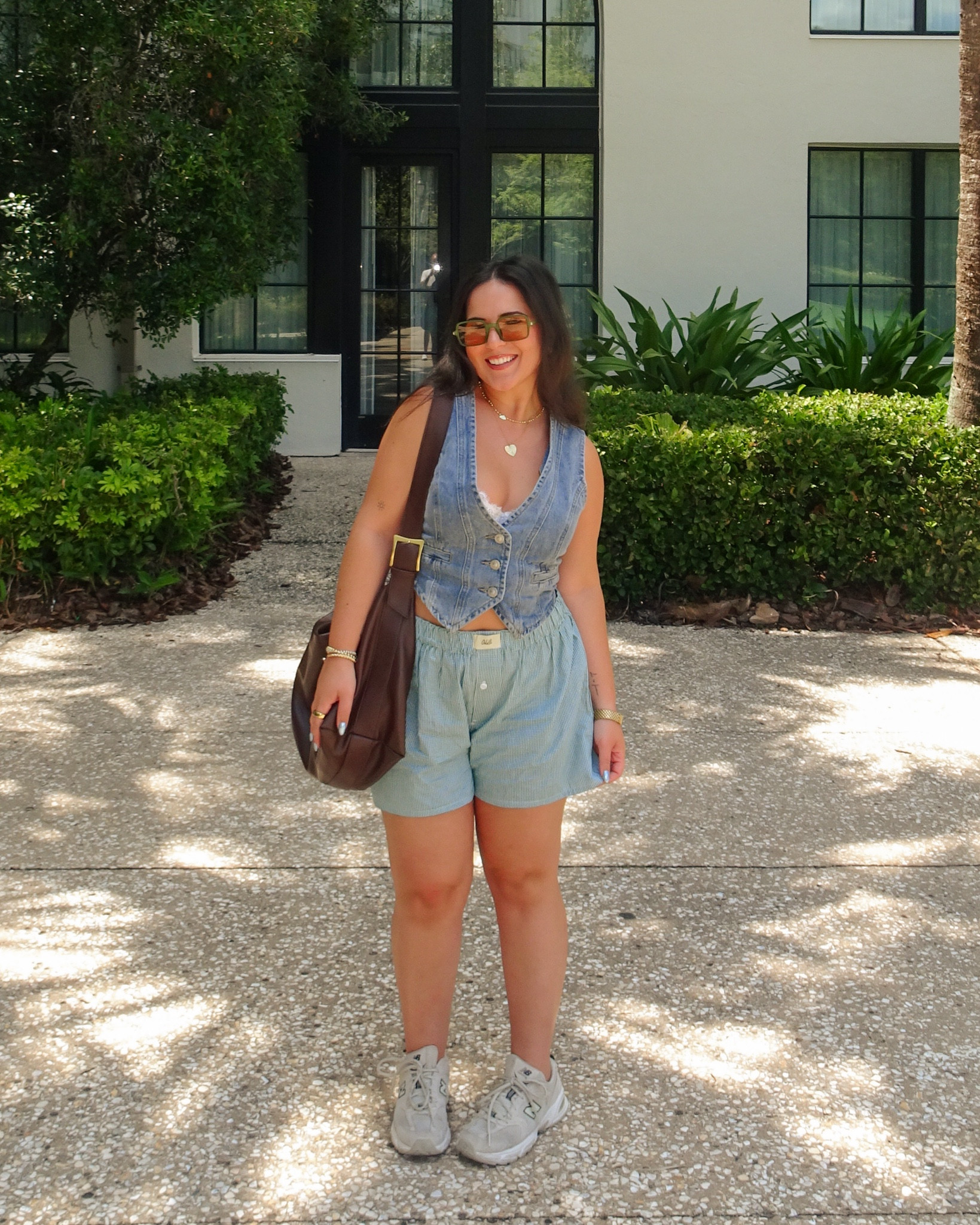 Shorts are Oddli but linking similar 💚 wearing a US 6 in the top! Use code JESS20 for $$ off Princess Polly  // summer outfit, boxer short, summer fashion trends, casual summer outfits

#LTKItBag #LTKFindsUnder100