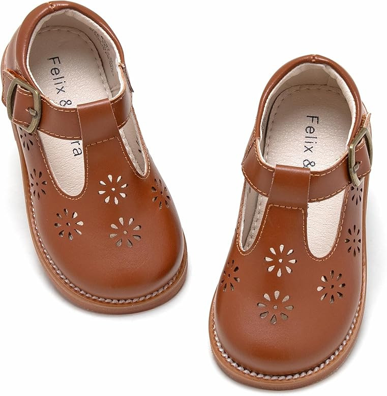 Felix & Flora Toddler Little Girl Mary Jane Dress Shoes - Ballet Flats for Girl Party School Shoe... | Amazon (US)
