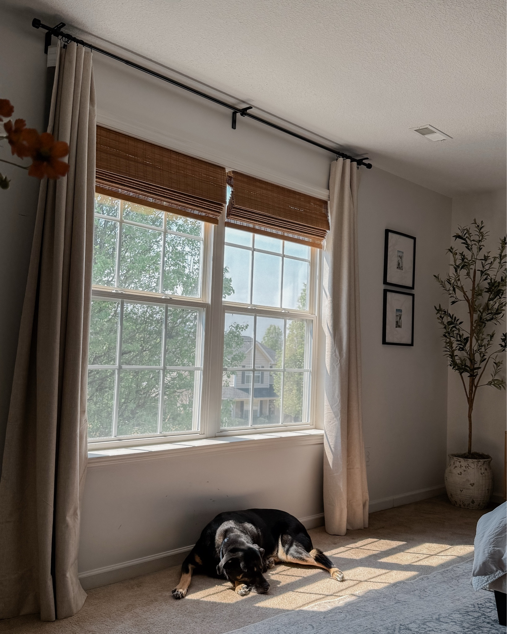 Fully blackout linen curtains and they come with the clip rings as well! 

#LTKHome #LTKSeasonal #LTKSaleAlert