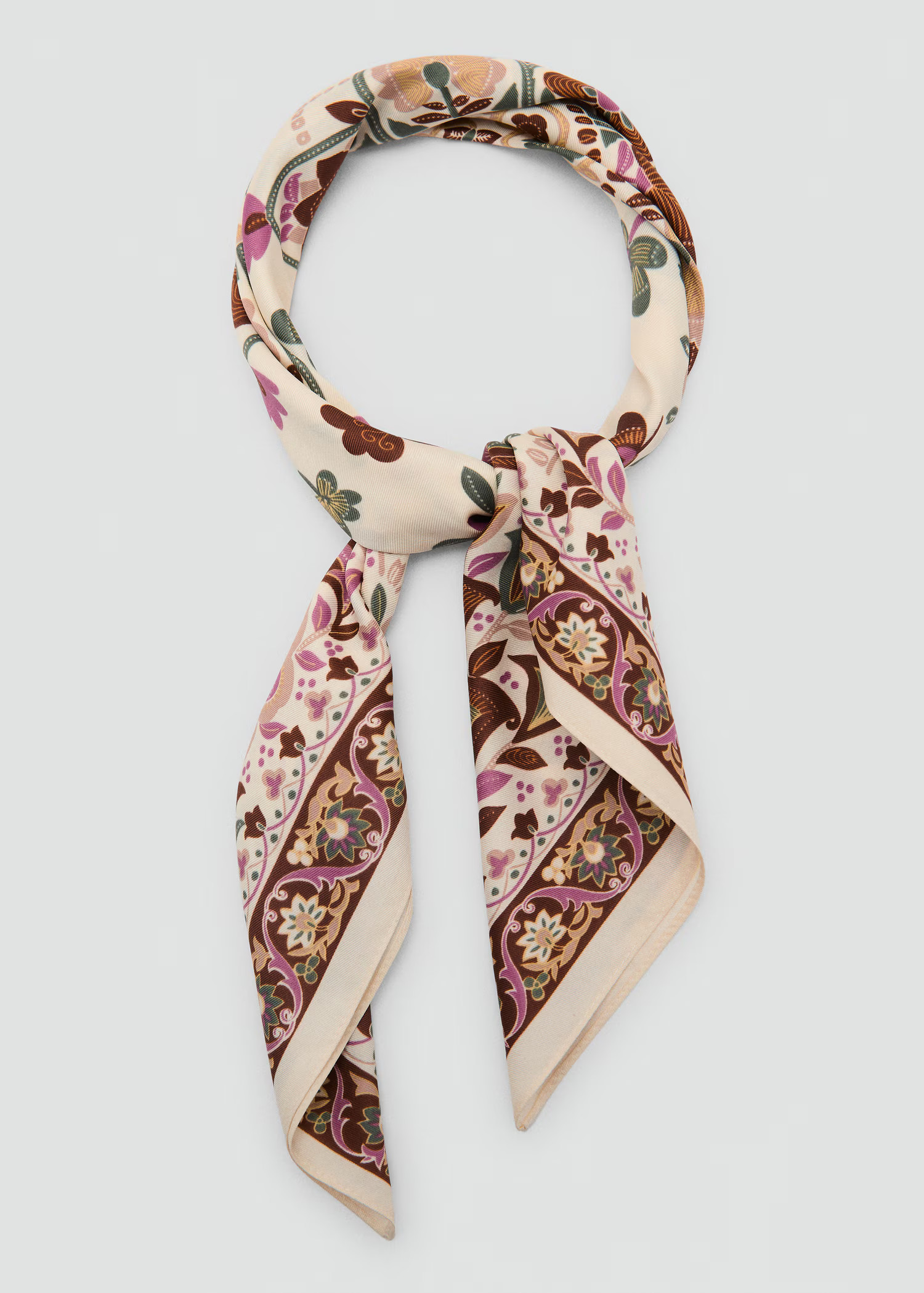 Floral satin scarf | Mango (US/MX/AU)