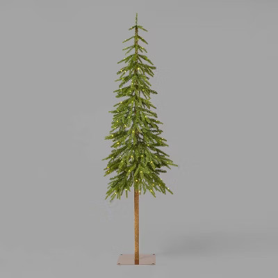 6' Pre-Lit LED Downswept Alpine Balsam Artificial Christmas Tree Warm White Dew Drop Lights -... | Target