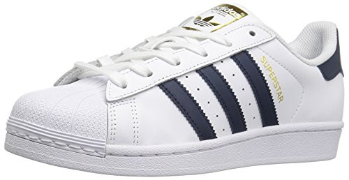 adidas Originals Women's Superstar W Fashion Sneaker, White/Collegiate Navy/Metallic/Gold, 5 M US | Amazon (US)
