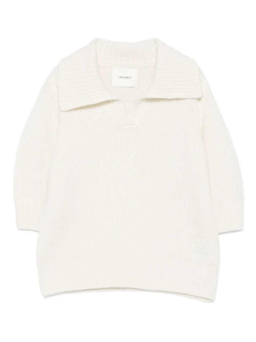Lisa Yang wide-collar V-neck Jumper | Neutrals | FARFETCH TR | Farfetch Global