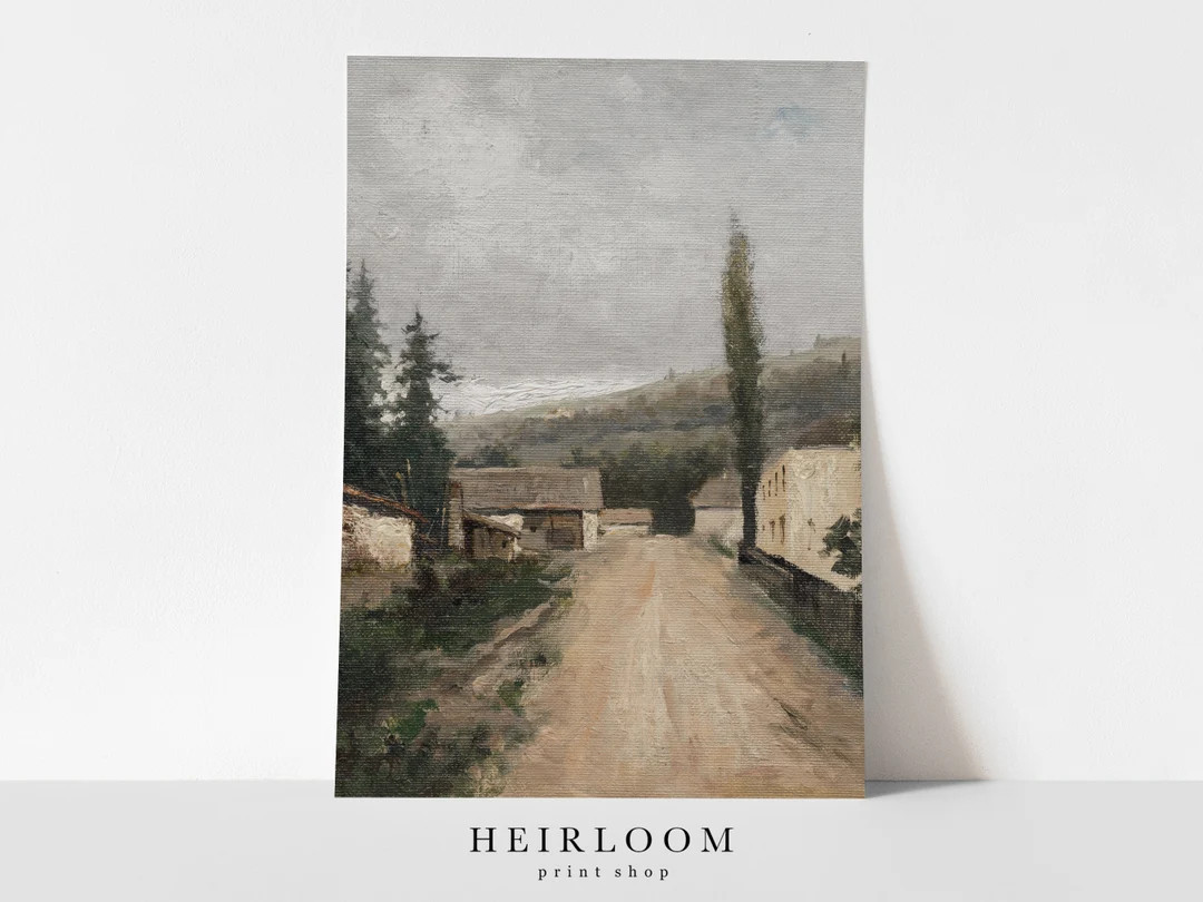 Vintage Oil Painting | French Landscape Print | European Prints | SHIPPED PRINTS | Provincial | Etsy (US)