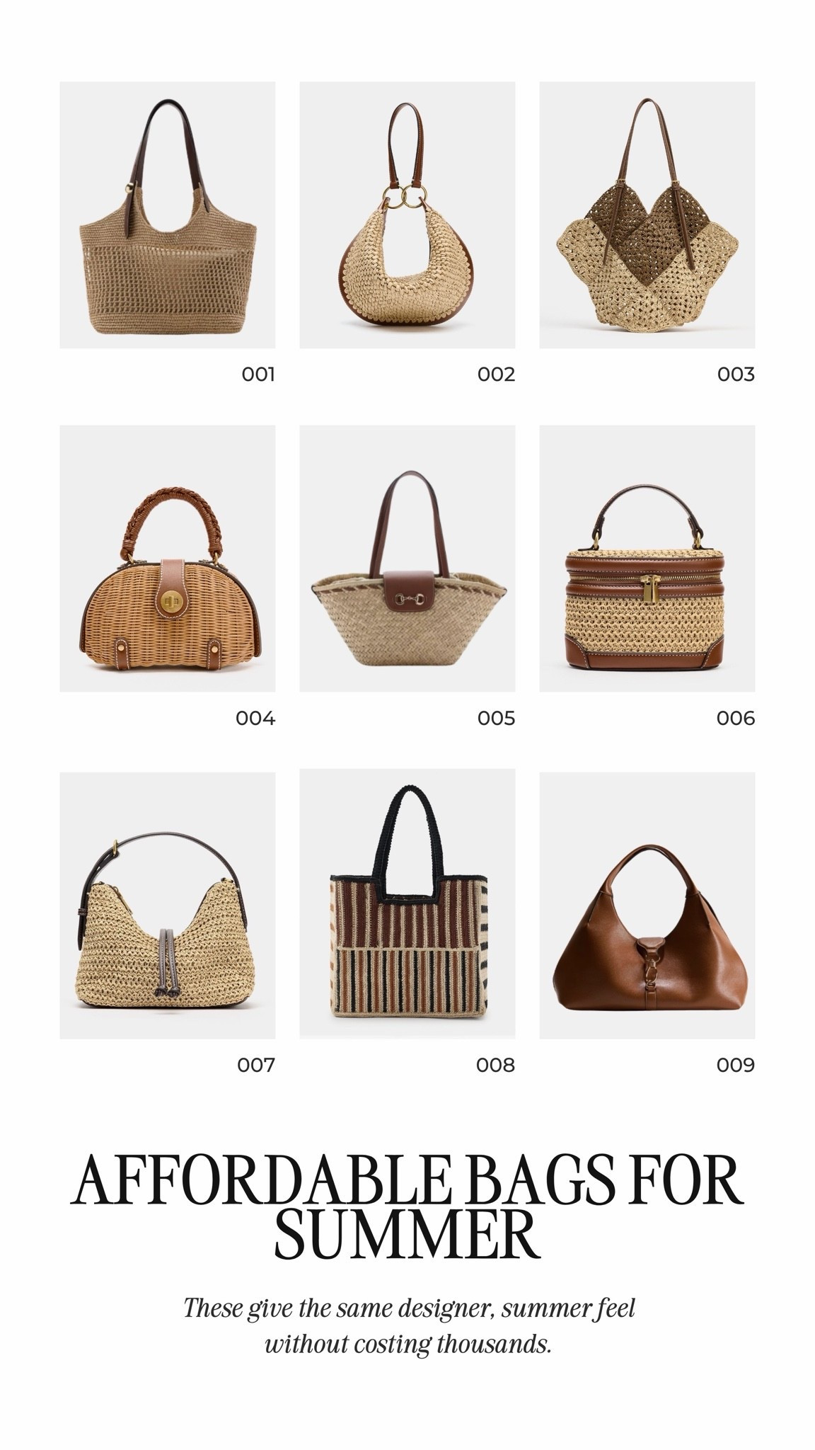 These give the same designer, summer feel without costing thousands!!