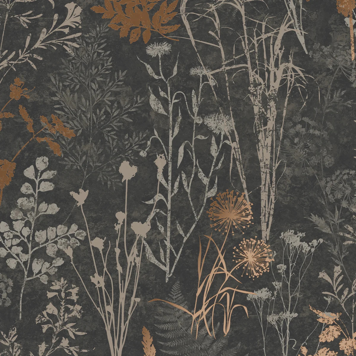 Zen Floral Metallic Wallpaper Double Roll | Perigold