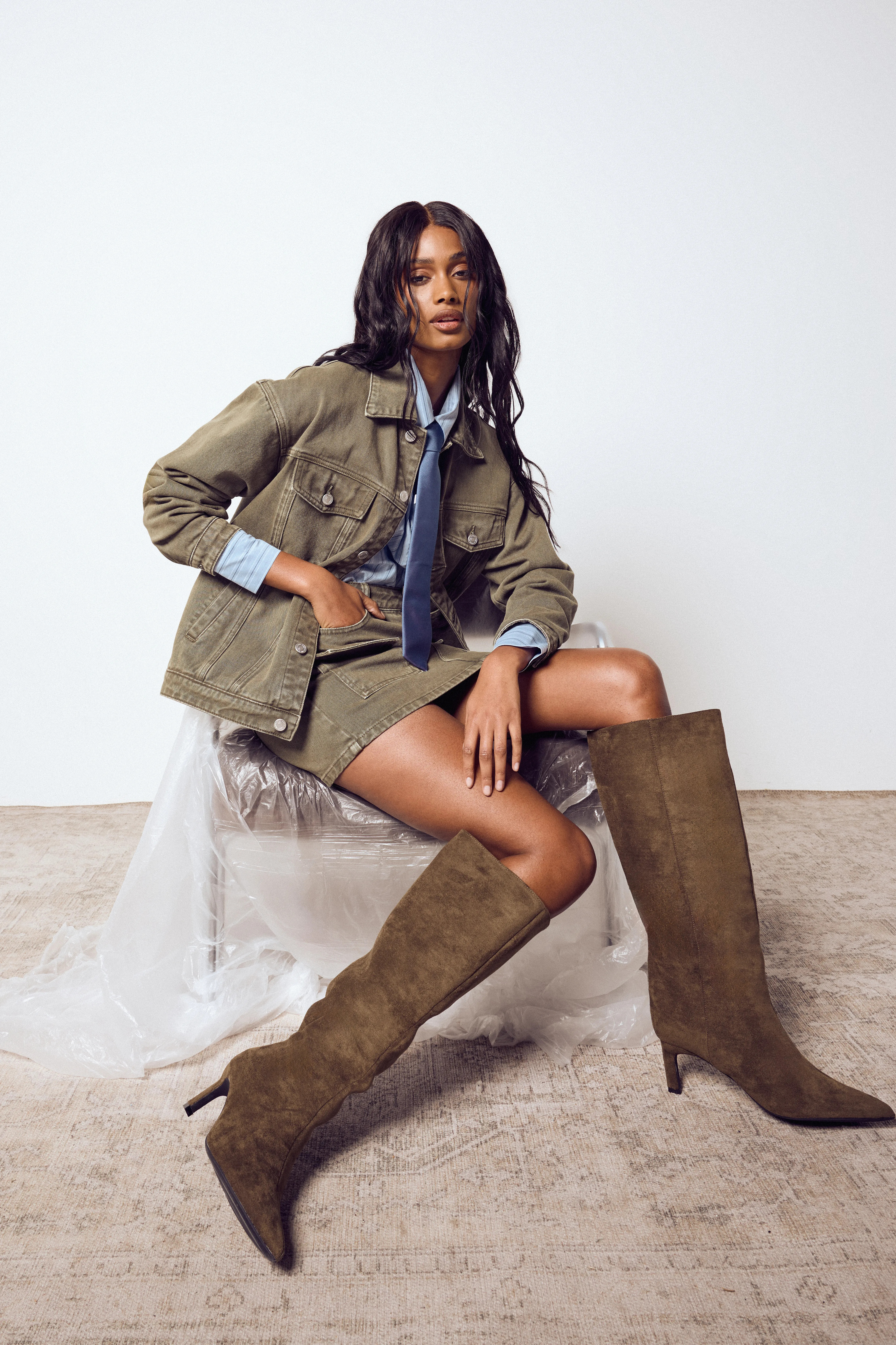 Jackets & Coats | Utility Denim Shacket | boohoo | boohoo (US & Canada)