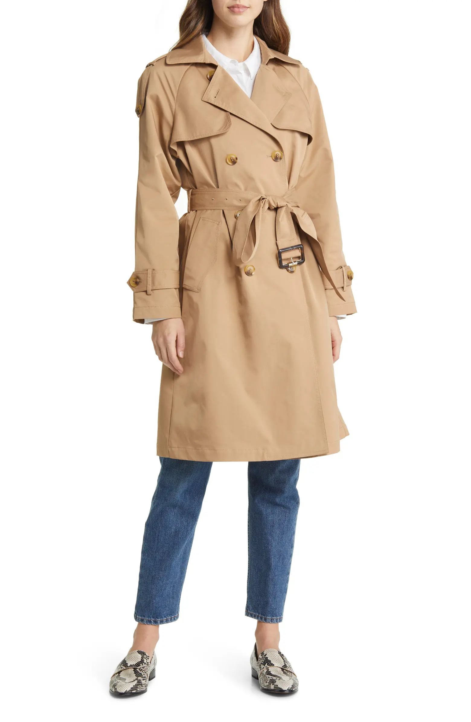 Gun Flap Double Breasted Belted Trench Coat | Nordstrom