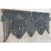 Sage Macrame Wall Hanging, Large Green Headboard, Boho Decor, Textile Art | Etsy (US)