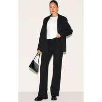 Black Soft Knit Wide Leg Pants | PrettyLittleThing US