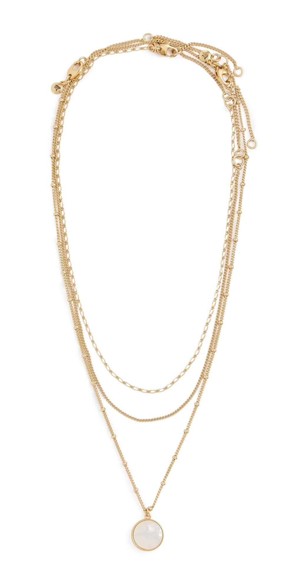 Madewell Three-Pack Mother of Pearl Necklace Set Vintage Gold One Size | Shopbop