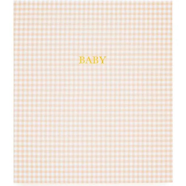 Sugar Paper x Maisonette Baby Book, Pink Gingham | Maisonette