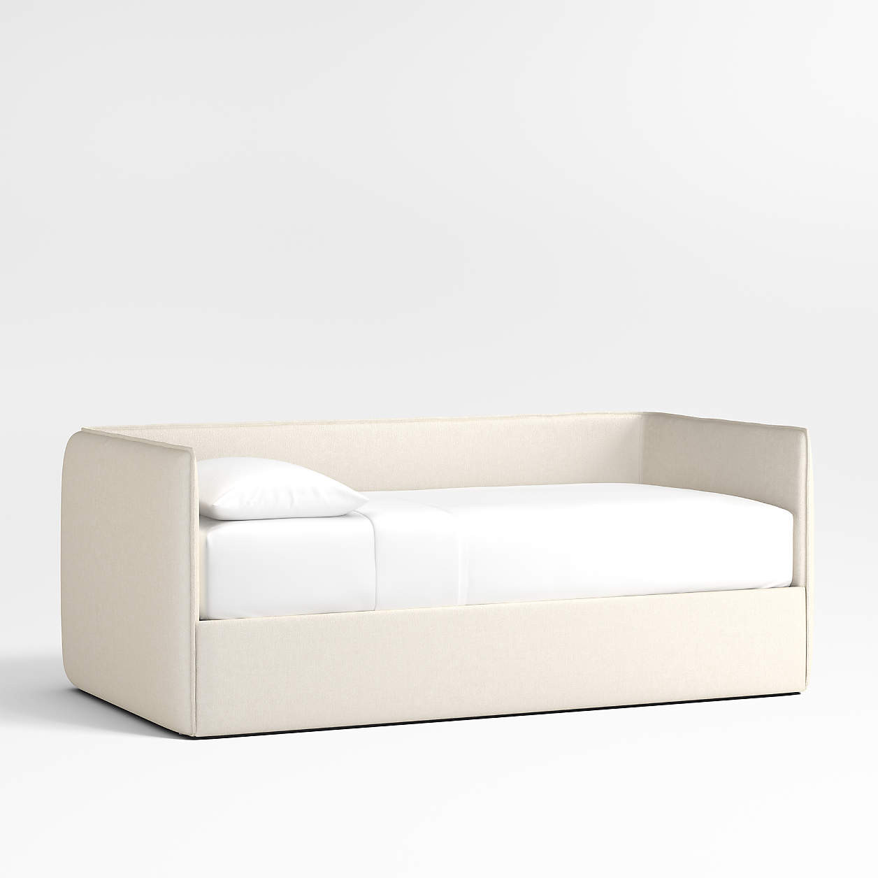 Noa Cream Kids Twin Daybed with Storage and Trundle Bed + Reviews | Crate & Kids | Crate & Barrel