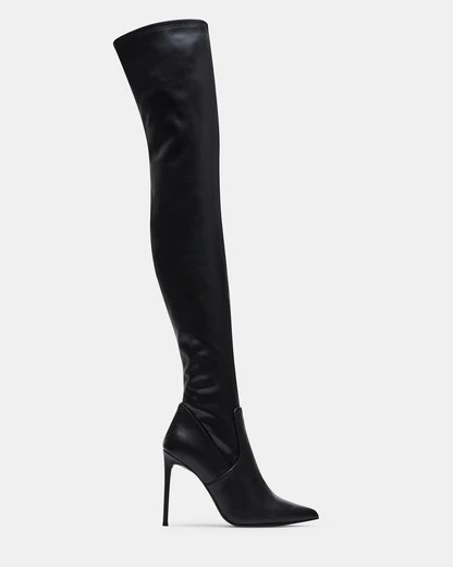 VAVA Black Paris Over The Knee Stiletto Heel Boots | Women's Boots | Steve Madden (US)