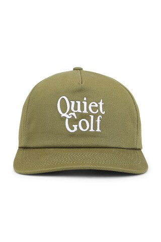 Quiet Golf Heritage 5 Panel Hat in Olive | FWRD 