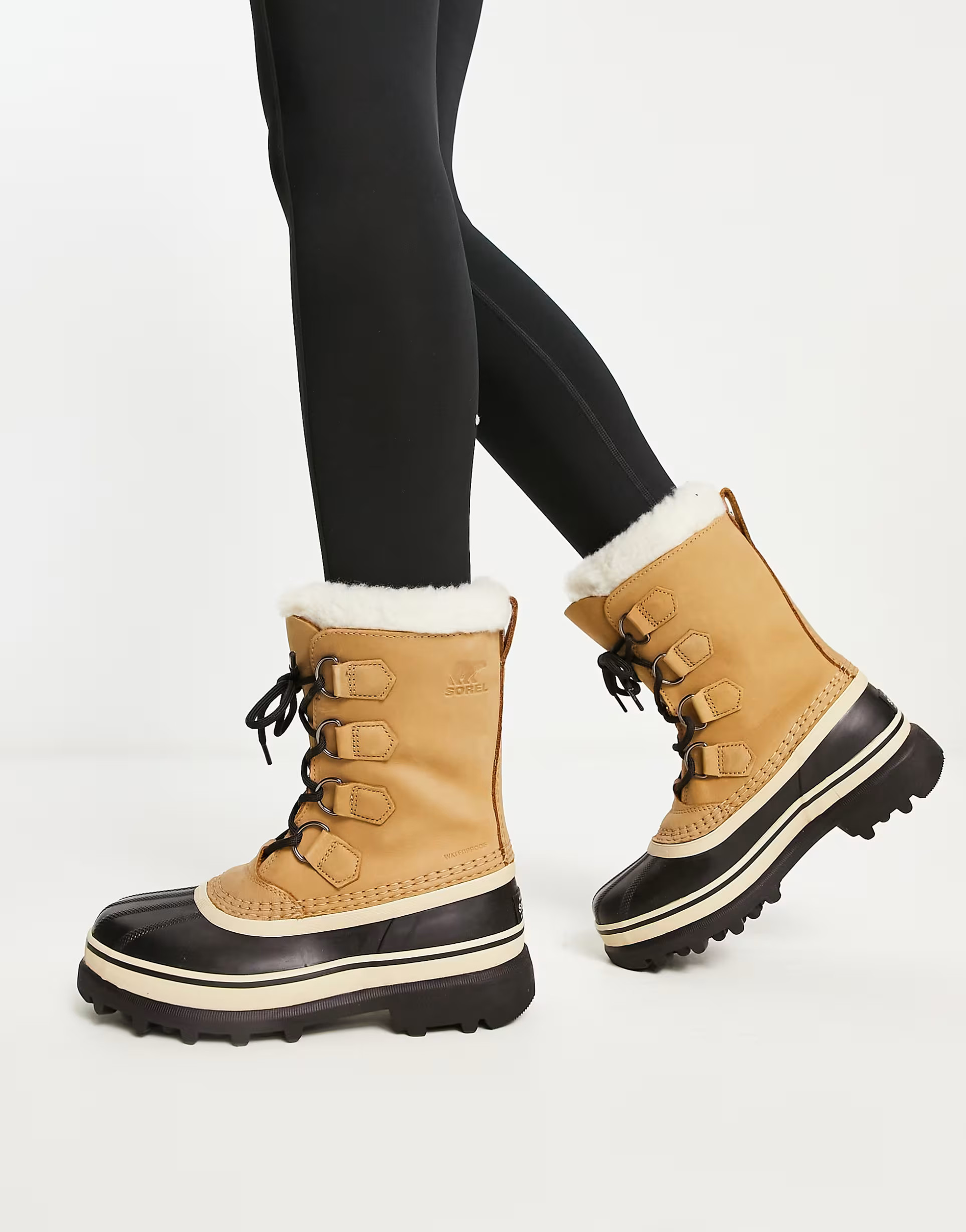 Sorel Caribou Apres snow boots in tan | ASOS (Global)
