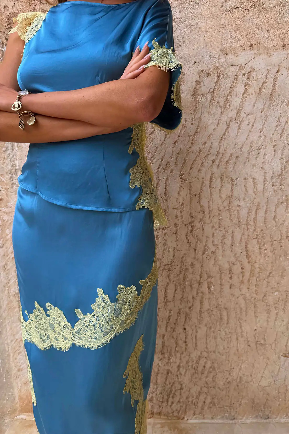Blue and Lemon Millie Skirt | Never Fully Dressed US