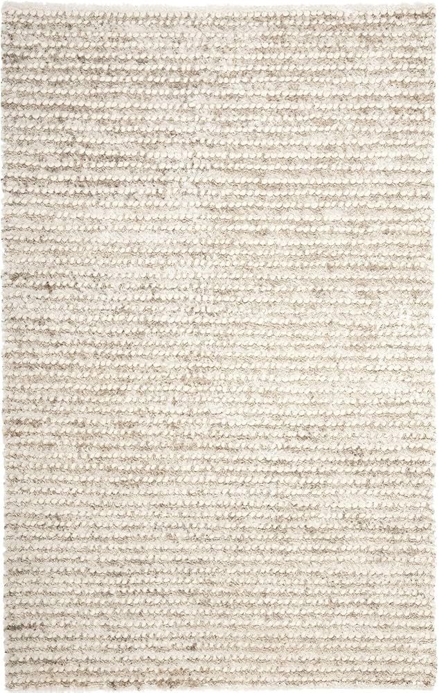 SAFAVIEH Aspen Shag Collection Area Rug - 10' x 14', White & Beige, Handmade Wool, 1-inch Thick I... | Amazon (US)