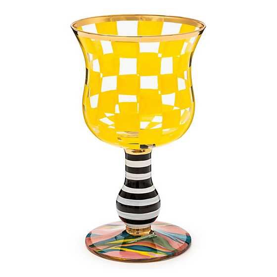 Carnival Yellow Wine Glass | MacKenzie-Childs