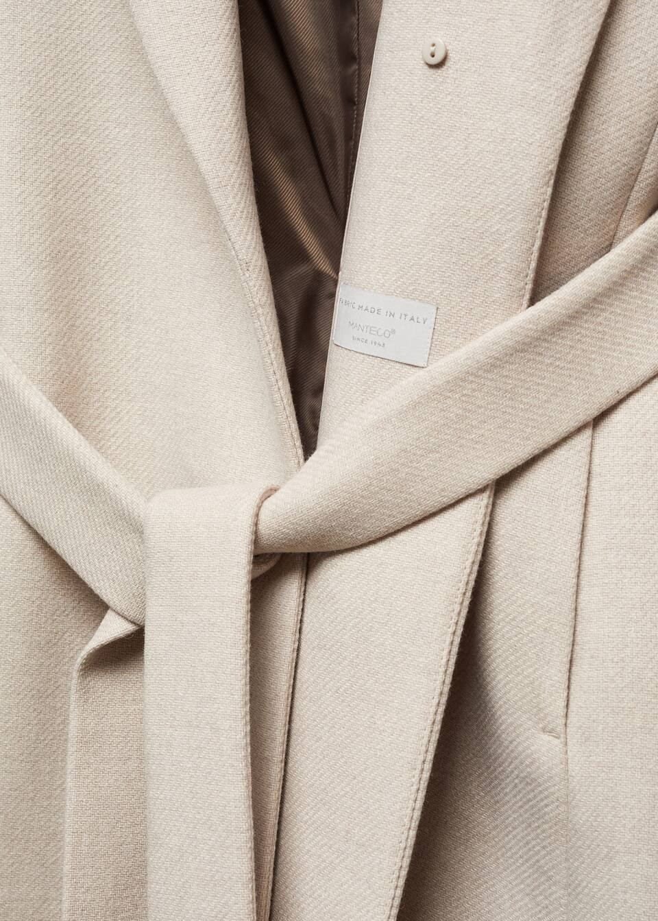 Detachable wool coat with fur-effect collar -  Women | Mango USA | MANGO (US)