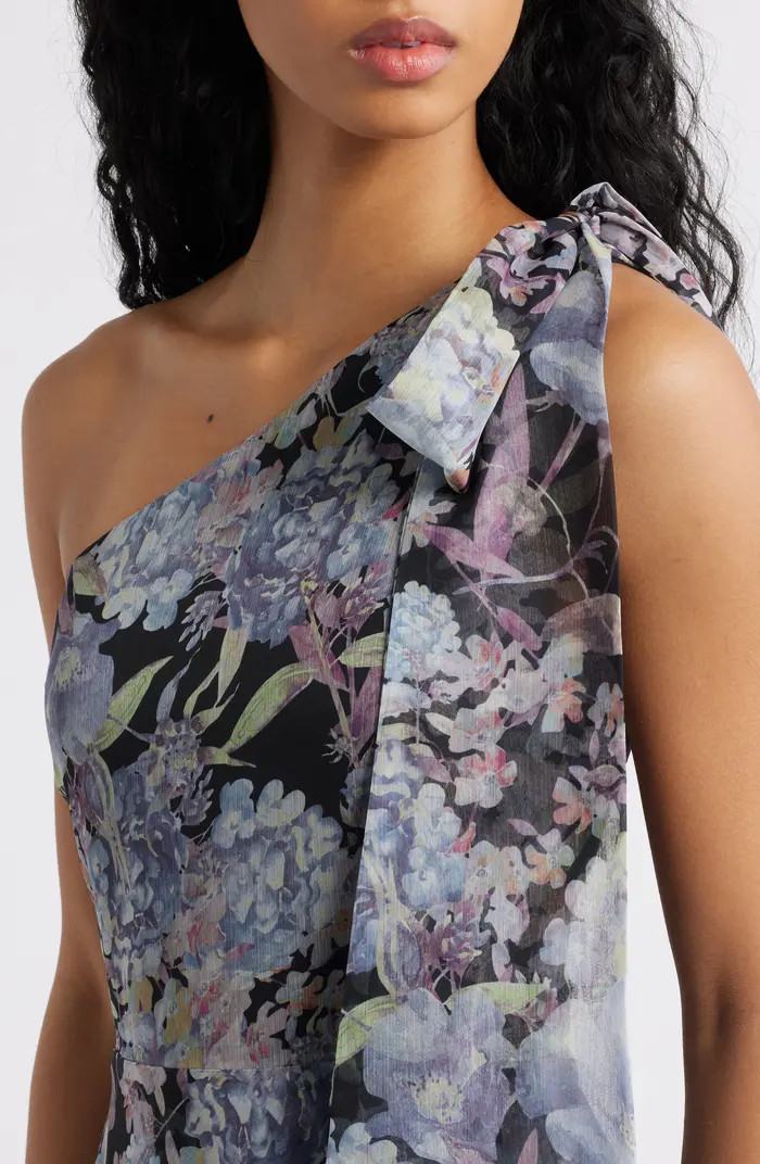 Amara Floral One-Shoulder Gown | Nordstrom
