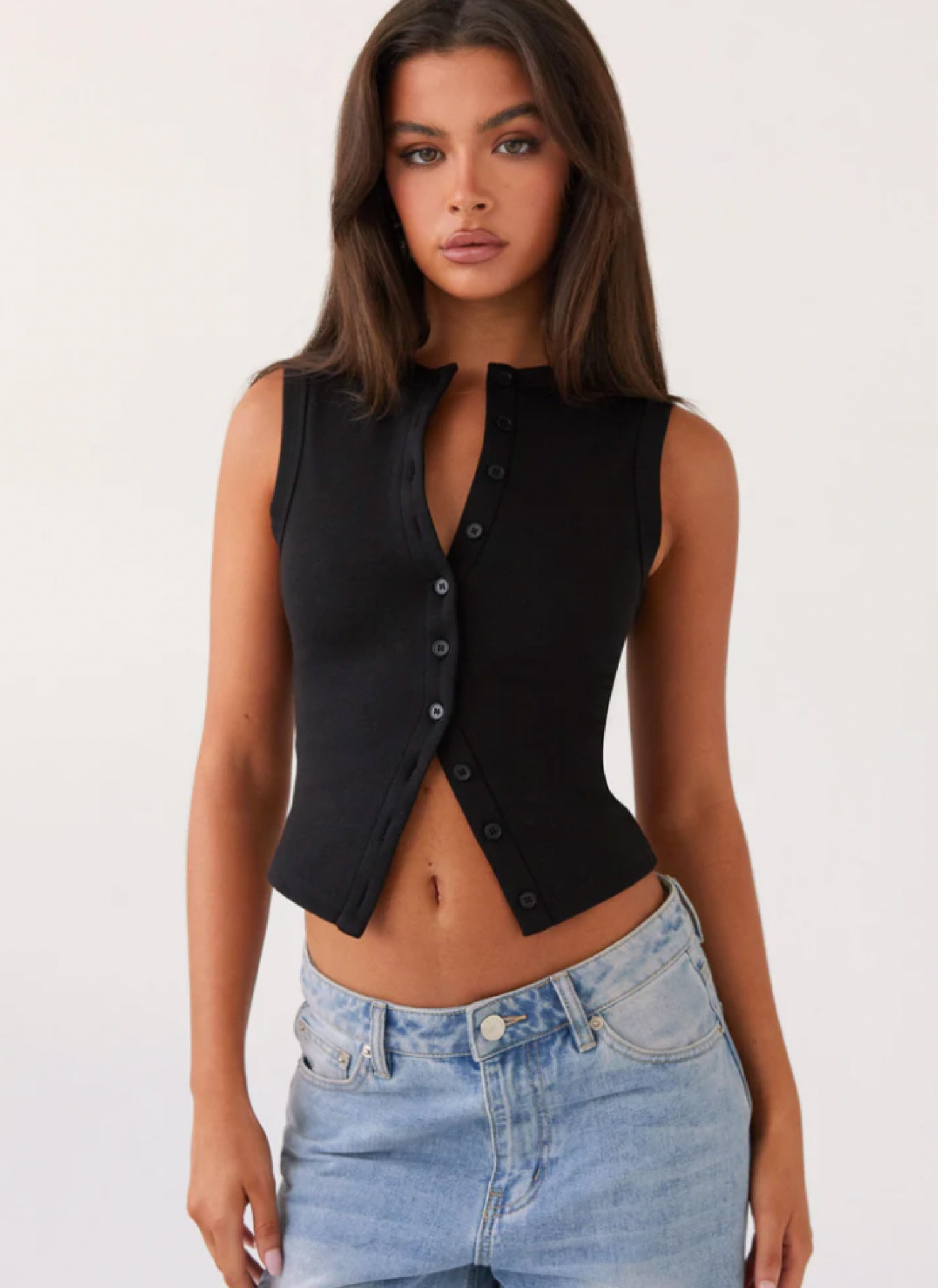 Peppermayo Blair Buttoned Tank Top - Black

#LTKStyleTip #LTKHoliday #LTKGiftGuide