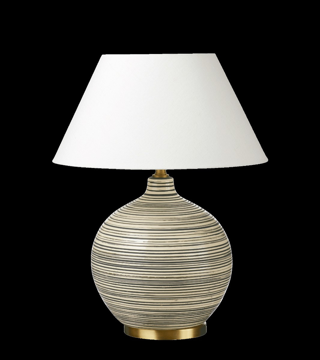 Duffy Table Lamp - Charcoal/Cream | OKA US