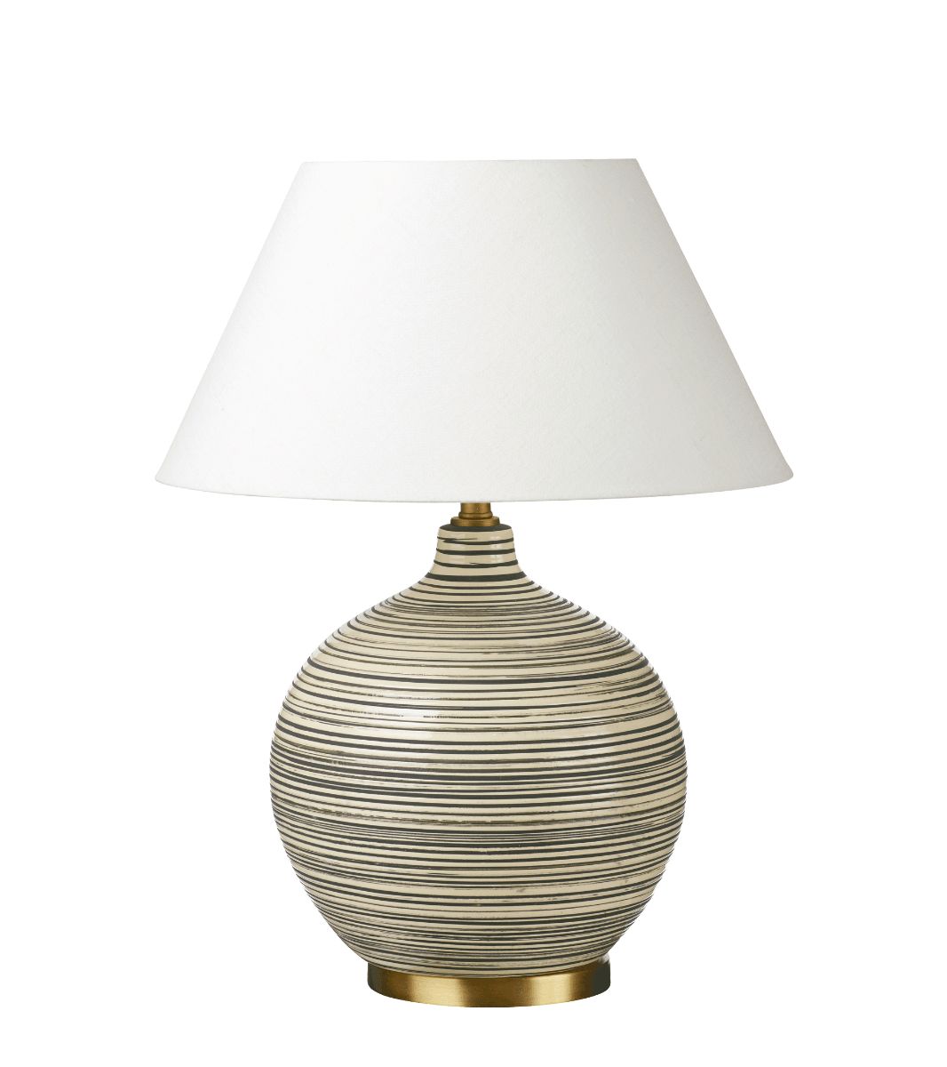 Duffy Table Lamp - Charcoal/Cream | OKA US