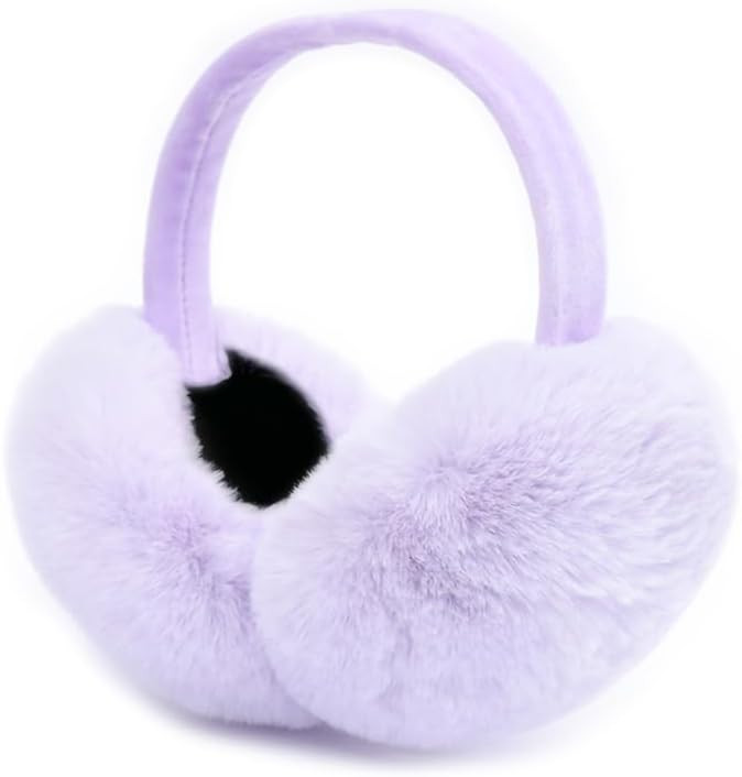LCXSHYE Winter Ear muffs Faux Fur Warm Earmuffs Cute Foldable Outdoor Ear Warmers For Women Girls | Amazon (US)