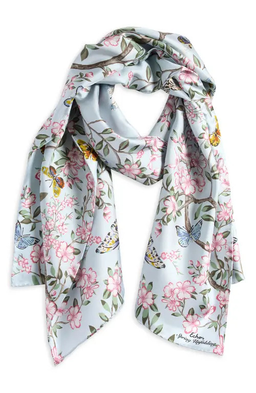 Echo Spring Unfolding Silk Oblong Scarf in Sky Blue at Nordstrom | Nordstrom