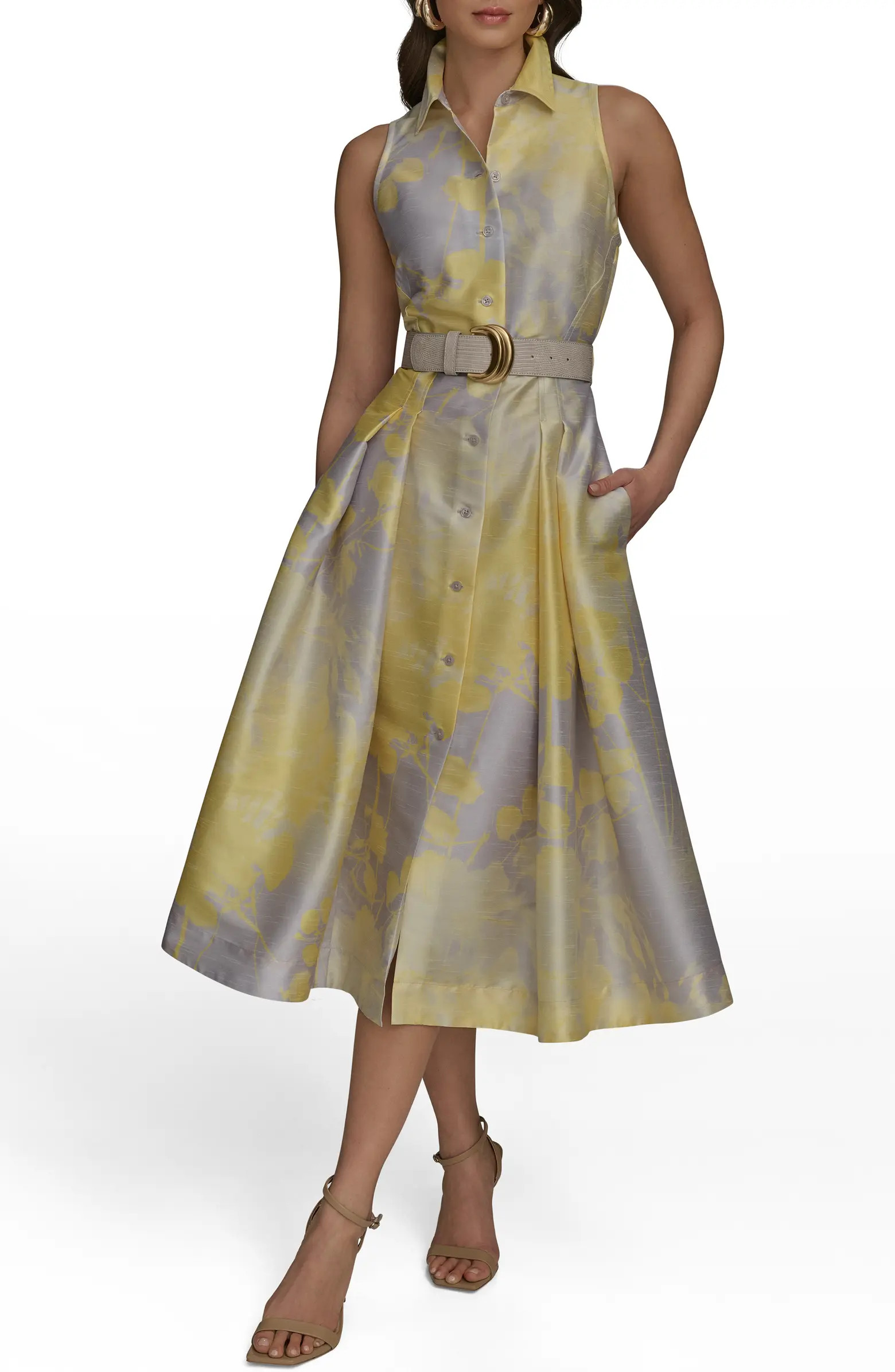 Donna Karan New York Floral Print Midi Dress | Nordstrom | Nordstrom