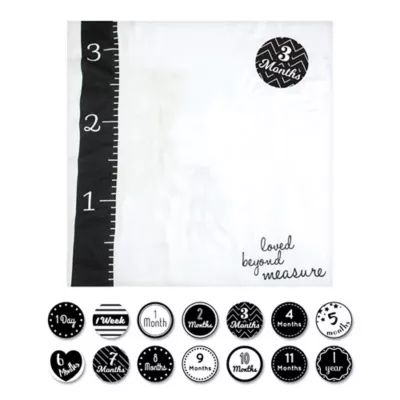 Lulujo Baby "Loved Beyond Measure" Muslin Swaddle Blanket and Cards Set in White/Grey | Bed Bath ... | Bed Bath & Beyond