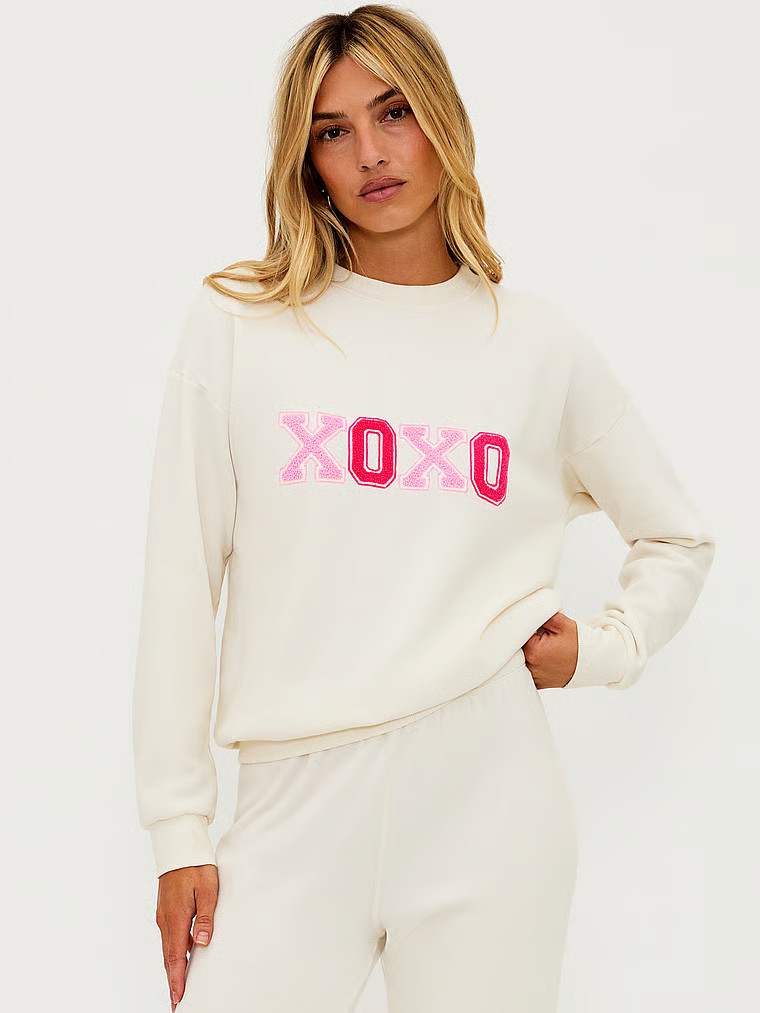 Buy Devyn Oversized Sweatshirt, XOXO CREAM - Order Sweaters online - Victoria's Secret US | Victoria's Secret (US / CA )
