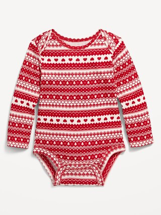 Unisex Long-Sleeve Printed Bodysuit for Baby | Old Navy (US)