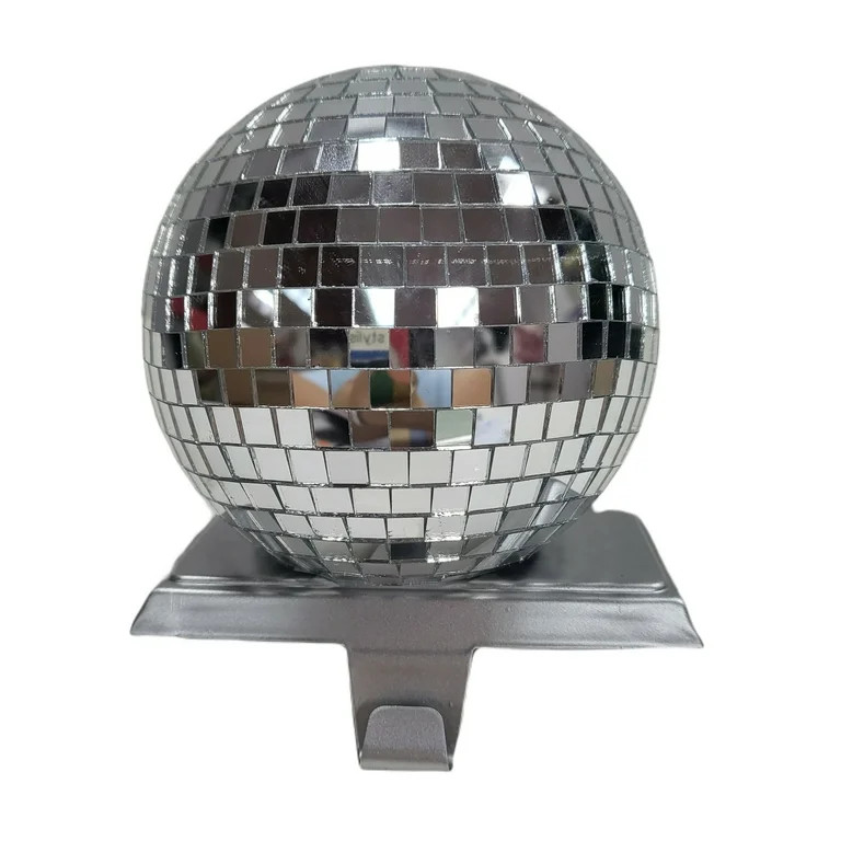 Silver Disco Ball Stocking Holder, 6 in tall, Holiday Time - Walmart.com | Walmart (US)