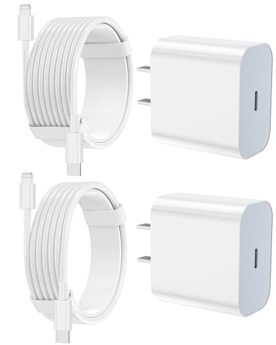 iPhone Charger Fast Charging 2 Pack Type C Wall Charger Block with 2 Pack [6FT&10FT] Long USB C t... | Amazon (US)