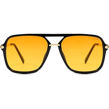SOJOS Sunglasses for Women & Men, Square, Retro, Polarized Lens, Trendy Aviator, 90s Shades | Amazon (US)