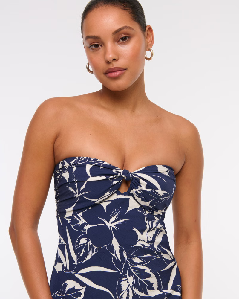 Strapless Knot Maxi Dress | Abercrombie & Fitch (US)