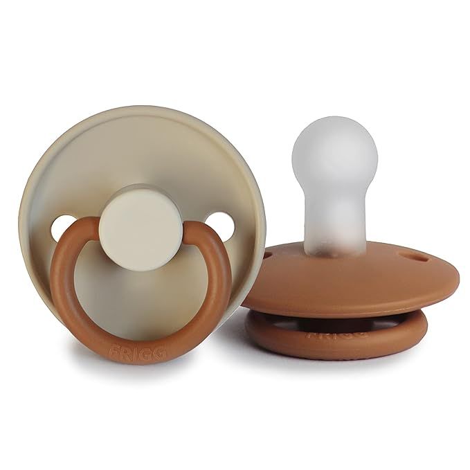 FRIGG Silicone Baby Pacifier | Made in Denmark | BPA-Free (Desert/Cappuccino, 0-6 Months) | Amazon (US)