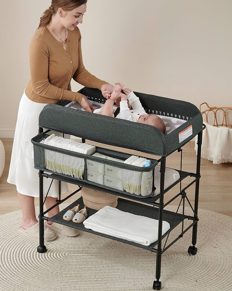 BEKA Portable Changing Table, Foldable Baby Changing Table, Changing Station for Infant w/Waterpr... | Amazon (US)