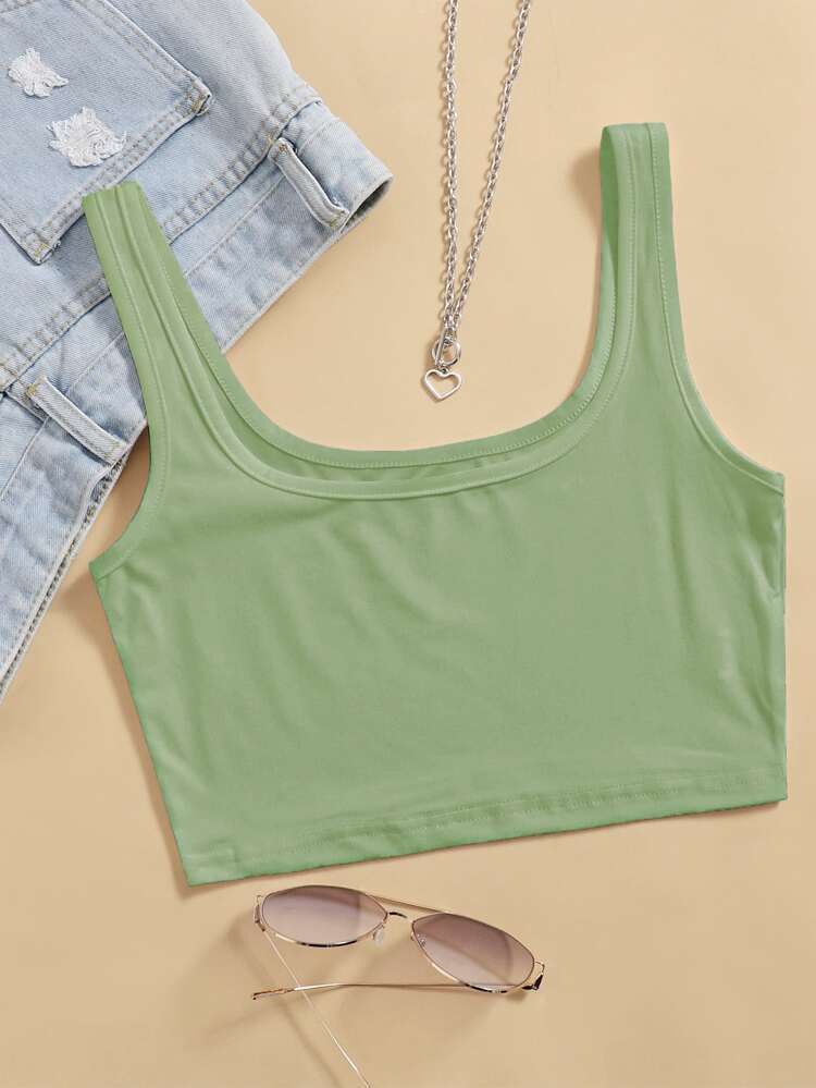 Solid Tank Crop Top | SHEIN