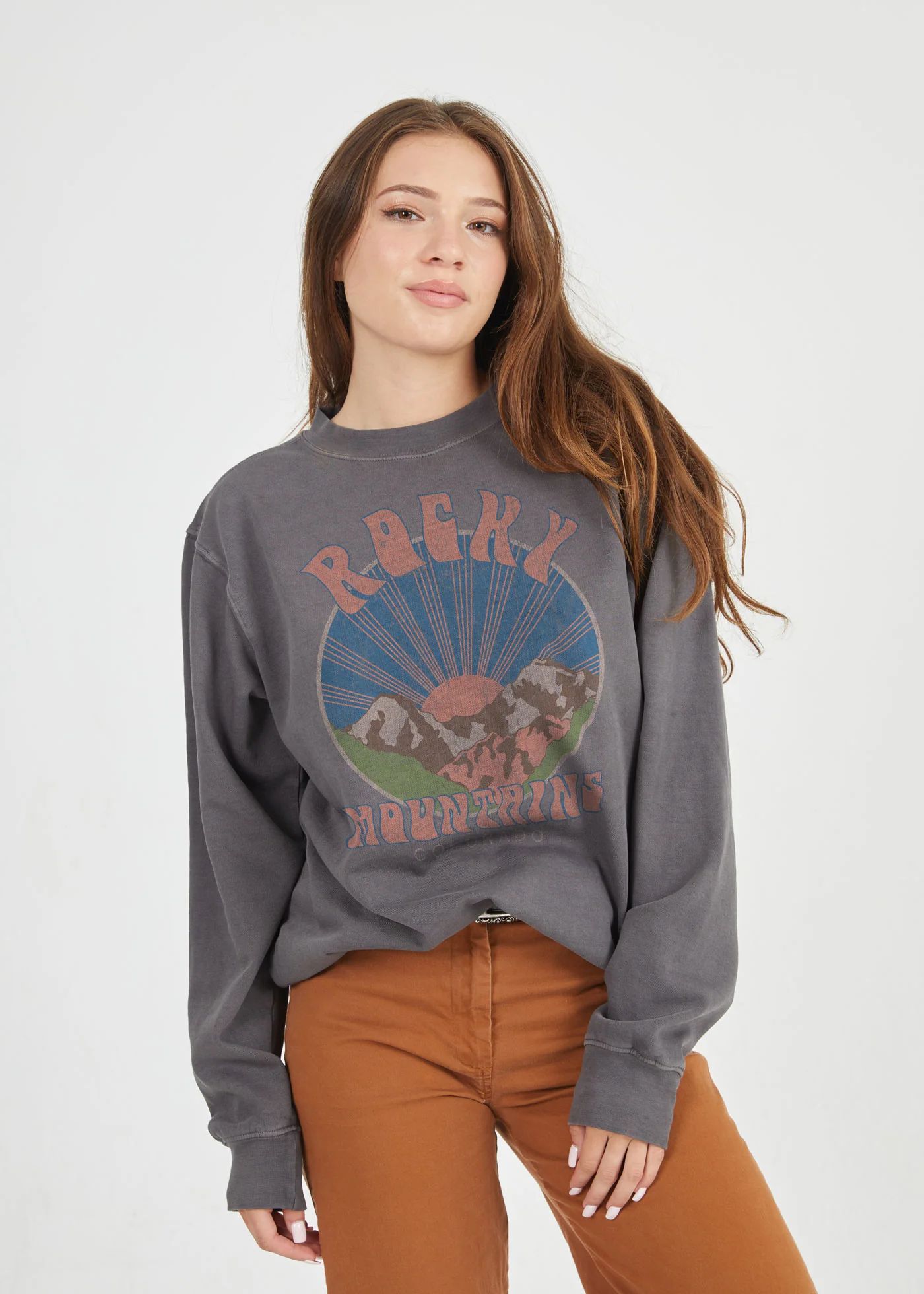 GirlDangerous: Rocky Mountains Black Pullover Sweatshirt | Girl Dangerous