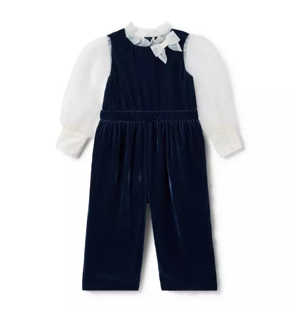 The Velvet Organza Sleeve Jumpsuit | Janie and Jack
