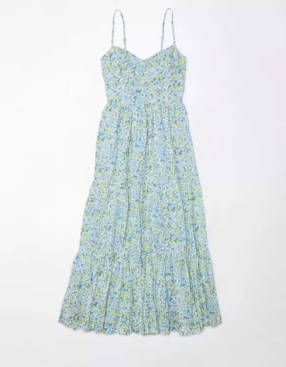 AE Tie Back Midi Dress | American Eagle Outfitters (US & CA)