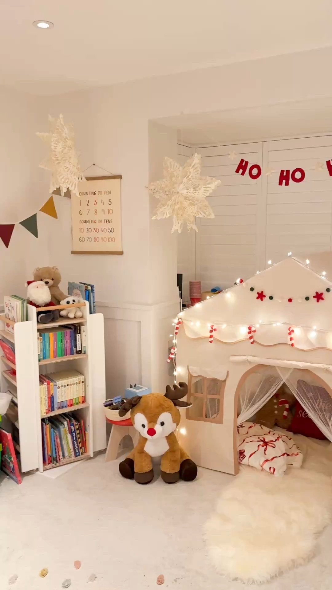 Everything I used for our winter wonderland play room transformation ✨