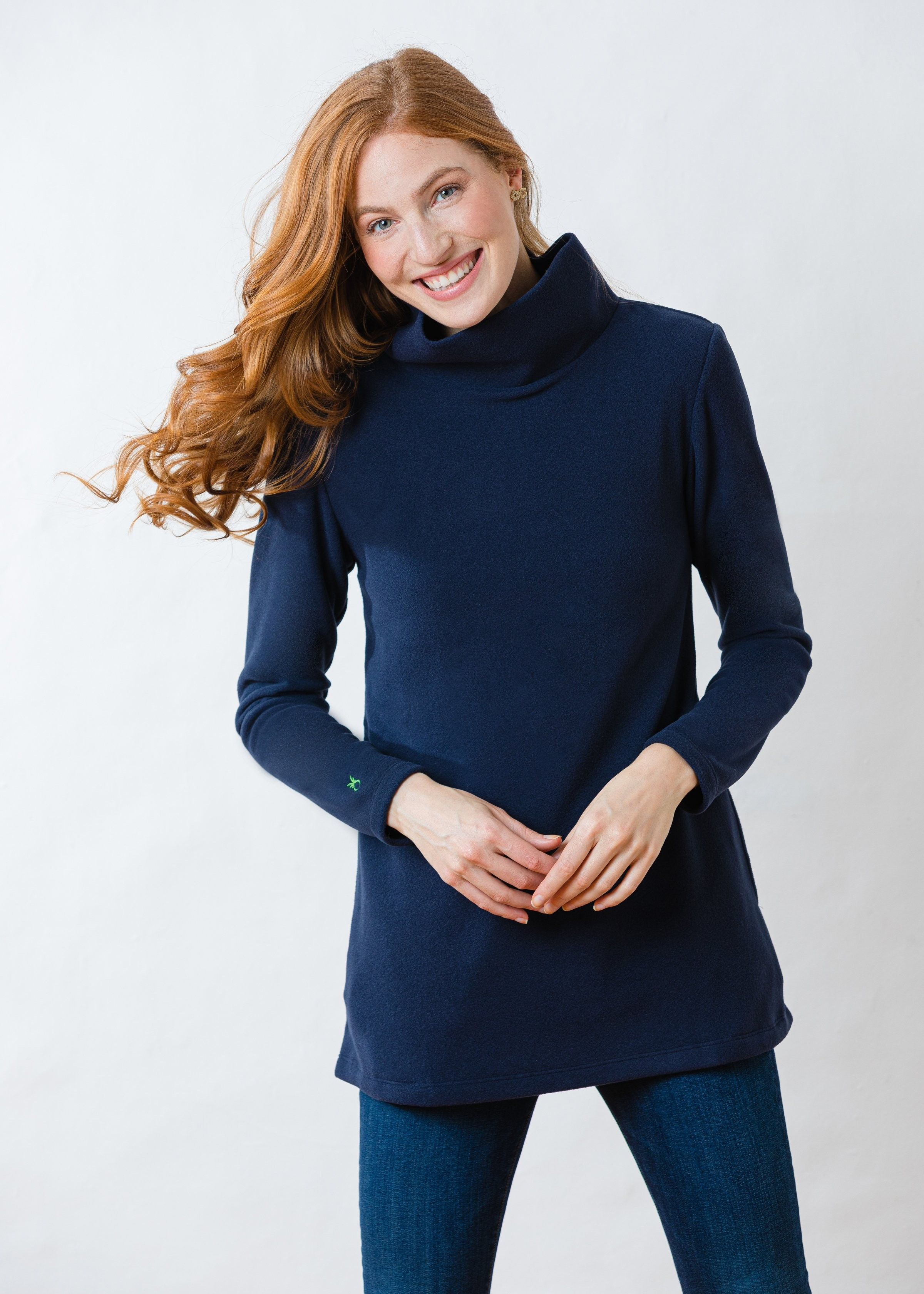 Cobble Hill Turtleneck (Navy) | Dudley Stephens