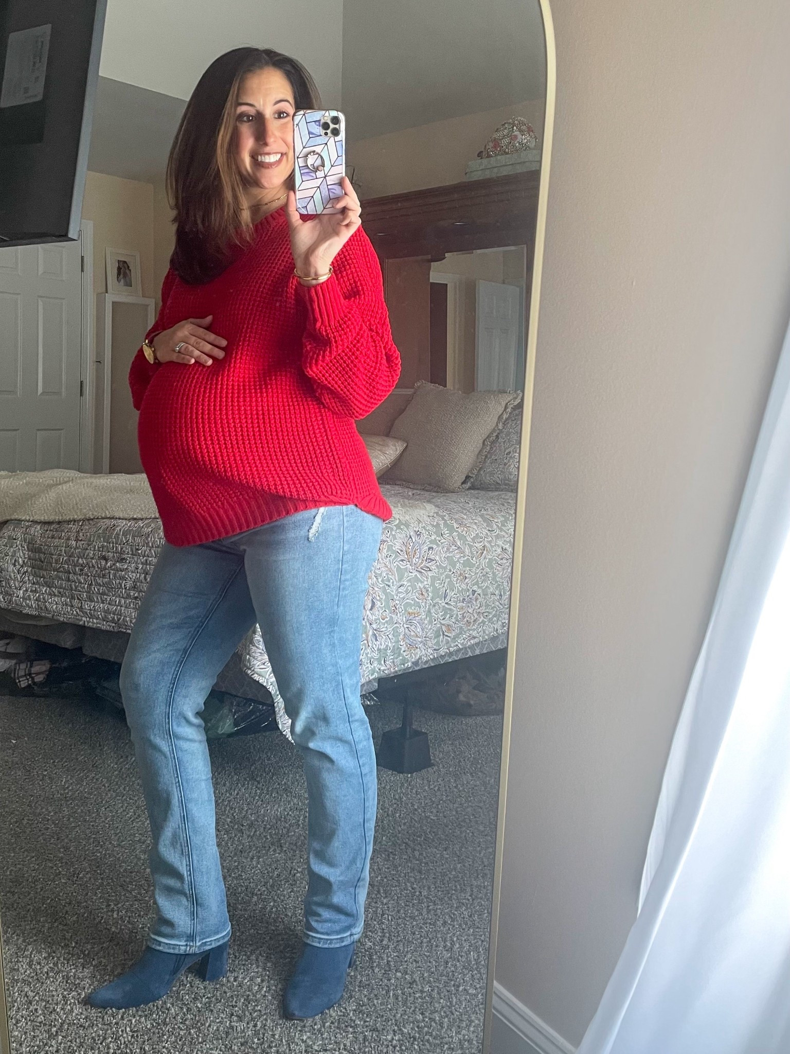 The best Amazon highly rated maternity jeans, affordable and doesn’t have that weird maternity band just in case you like to tuck your shirts in like I do ;). These pants grew with me!! 
Also length is perfect, I’m  5 ft
Sweater from pinkblush use my code kannese15 at checkout 

#maternityclothes #maternityjeans #maternitywinter #maternitysweater #ltkgiftguide #mama #ltkbaby #christmas #maternityholiday #holidaypartyoutfit #holidayparty

#LTKHoliday #LTKBump #LTKGiftGuide
