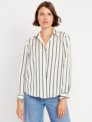 Satin Button-Down Shirt | Old Navy (US)