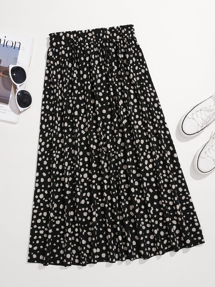 Plus Allover Print A-line Skirt | SHEIN